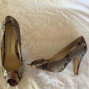 Chinese Laundry faux snake skin heels